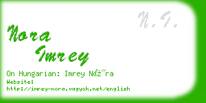 nora imrey business card